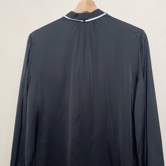 AG Adriano Goldschmied Womens Medium Winslet Blouse In True Black - Picture 12 of 13